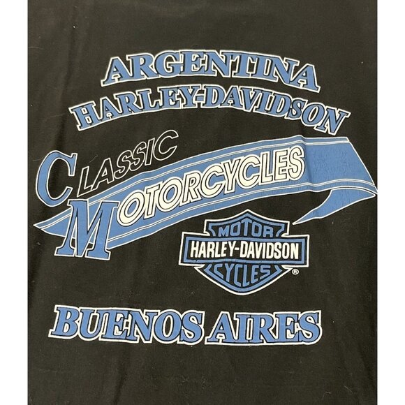 Harley Davidson Motorcycles Argentina Other - Harley-Davidson Motorcycles Buenos Aires Argentina 2XL XXL Men's Black & Blue Lo